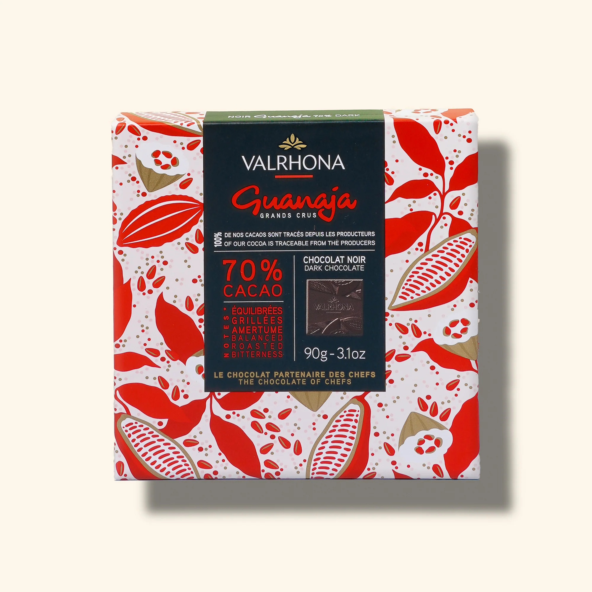 Coffret 18 carrés chocolat noir Guanaja 70% - 90g