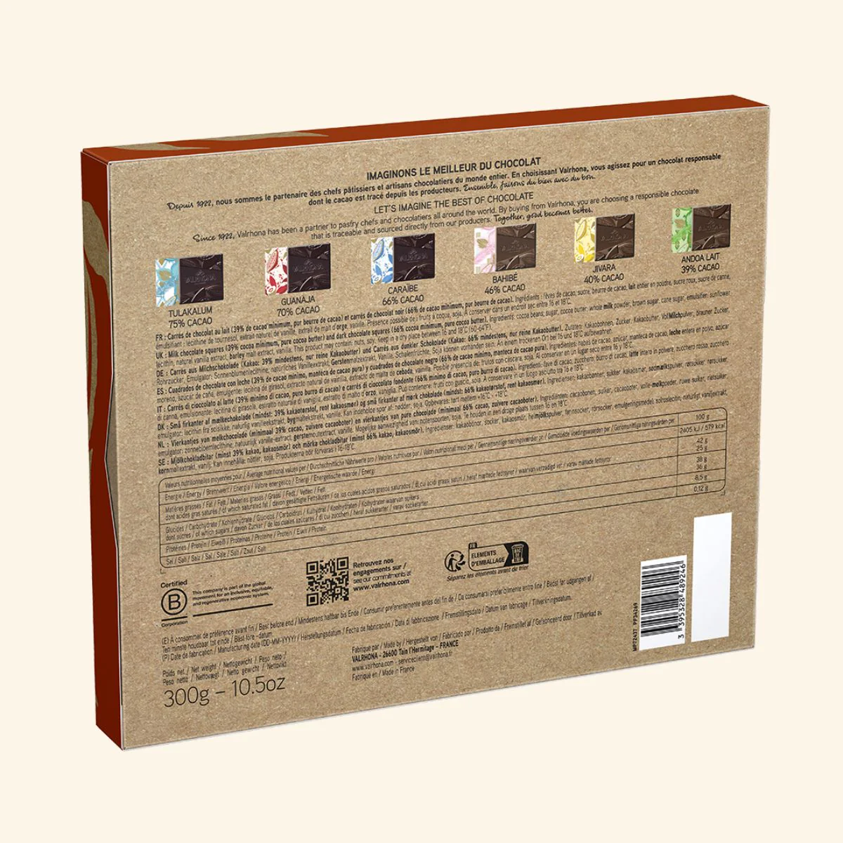 Coffret 60 carrés de chocolat noir et lait - 300g - Image 4