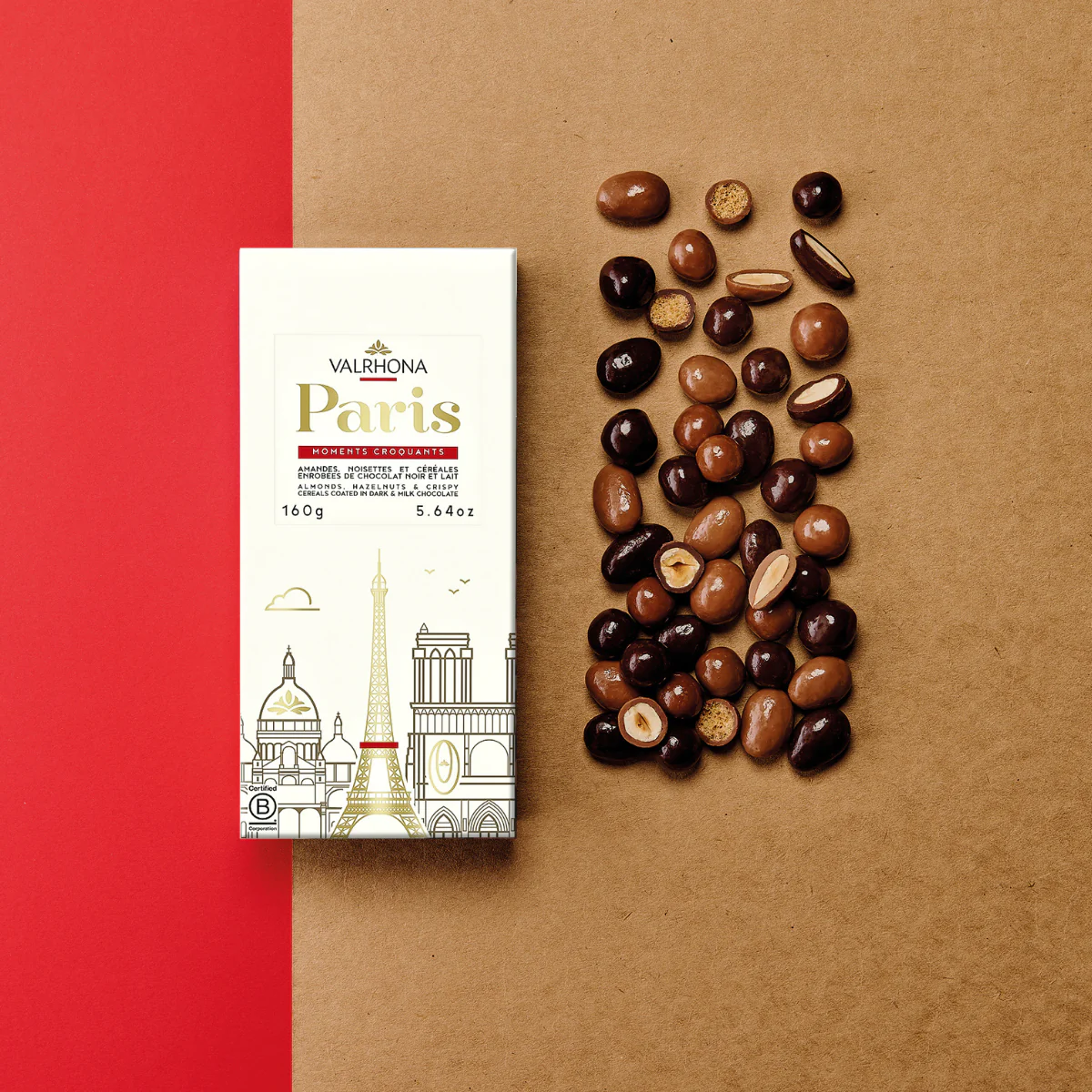 Coffret amandes, noisettes et croustibilles lait et noir - Paris - 160g - Image 2