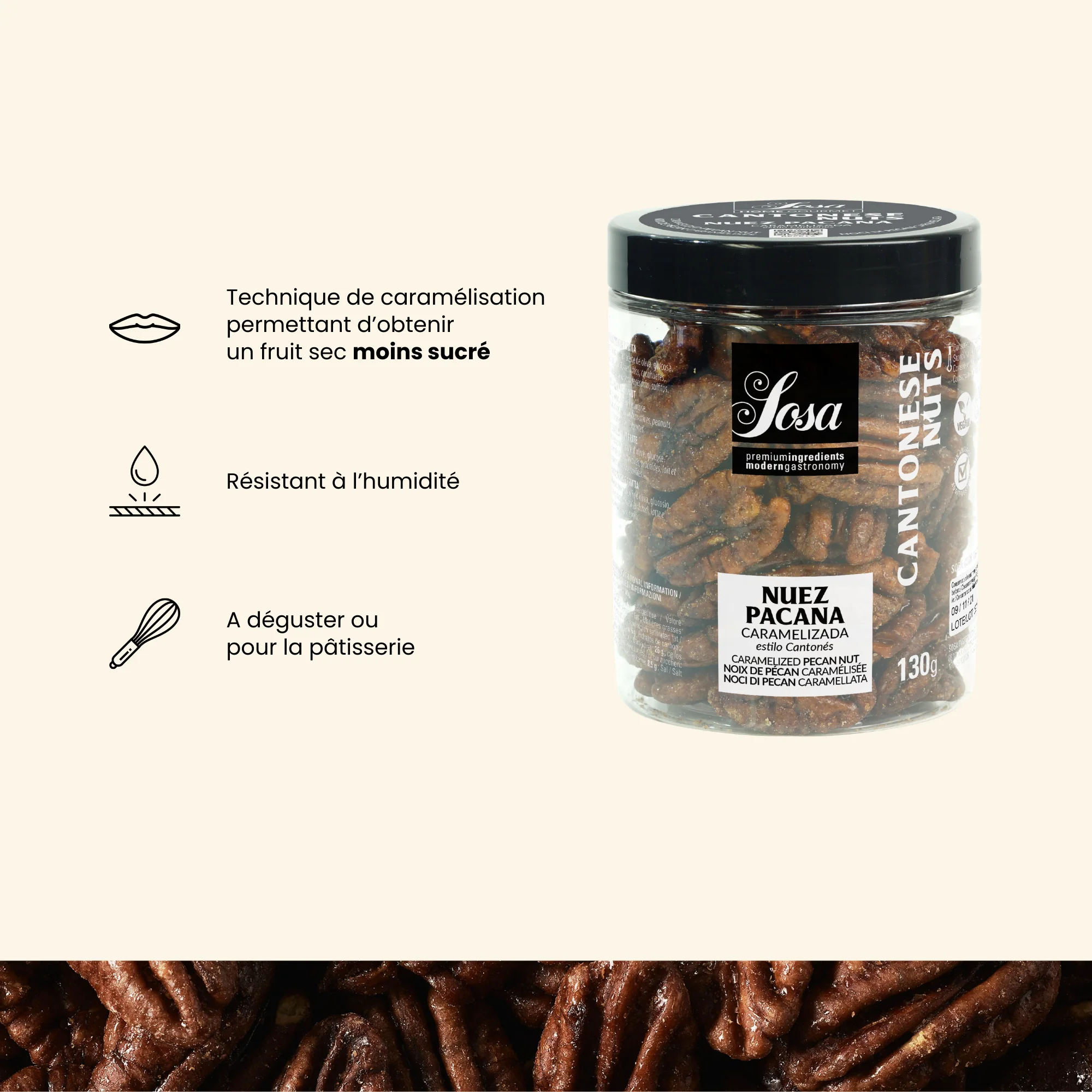 Noix de pécan caramélisées - 130g - Image 3