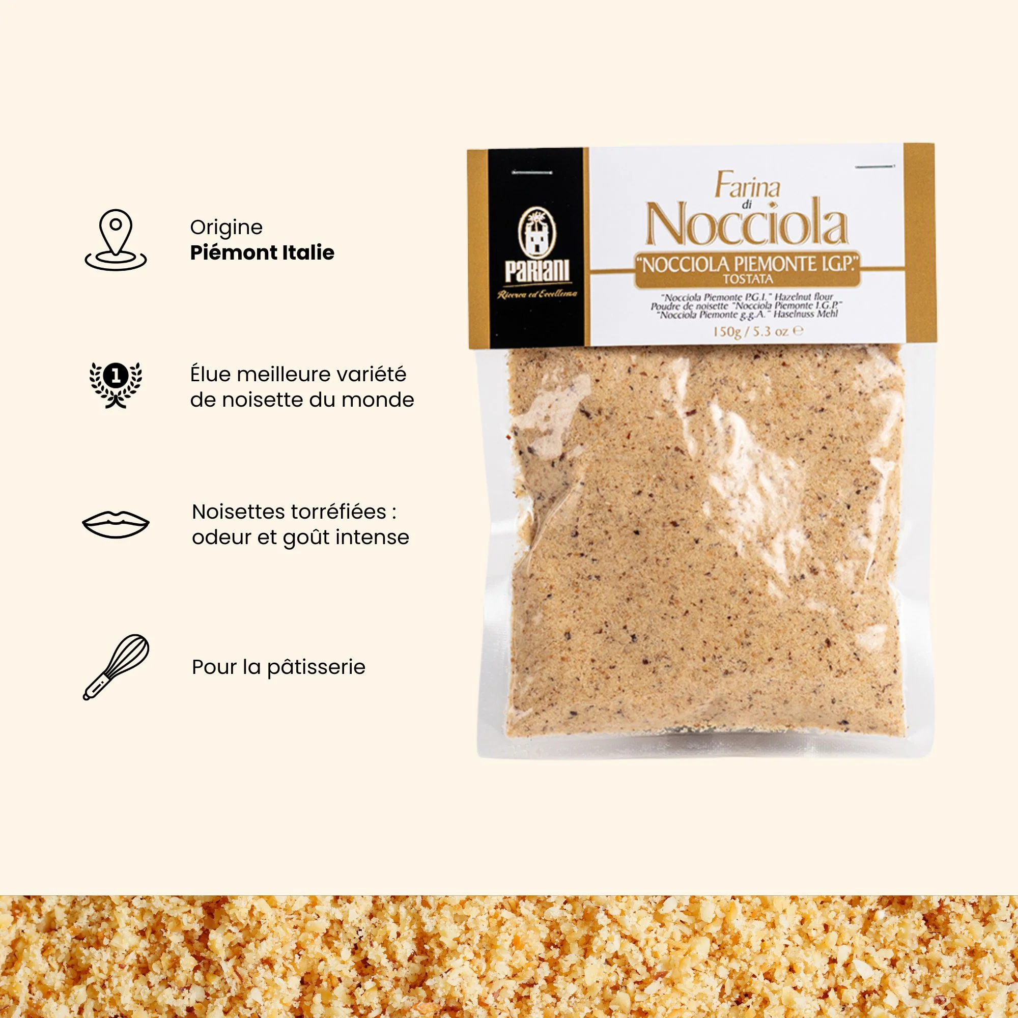 Poudre de noisettes grillées IGP Piémont – 150g - Image 3