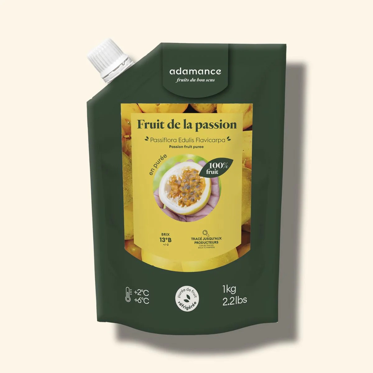 Purée fruit de la passion réfrigérée - 2 x 1kg