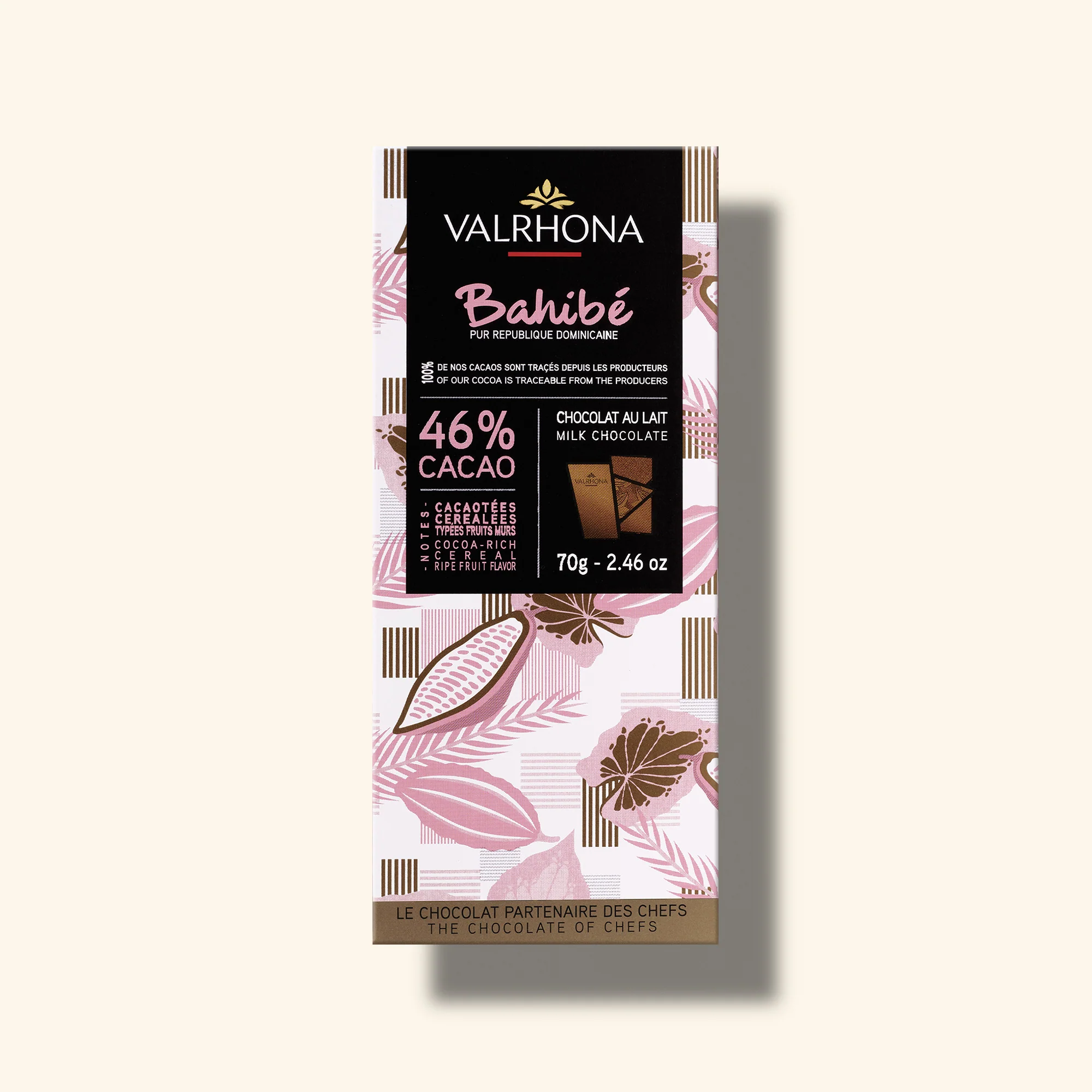 Tablette chocolat au lait Bahibé 46% - 70g