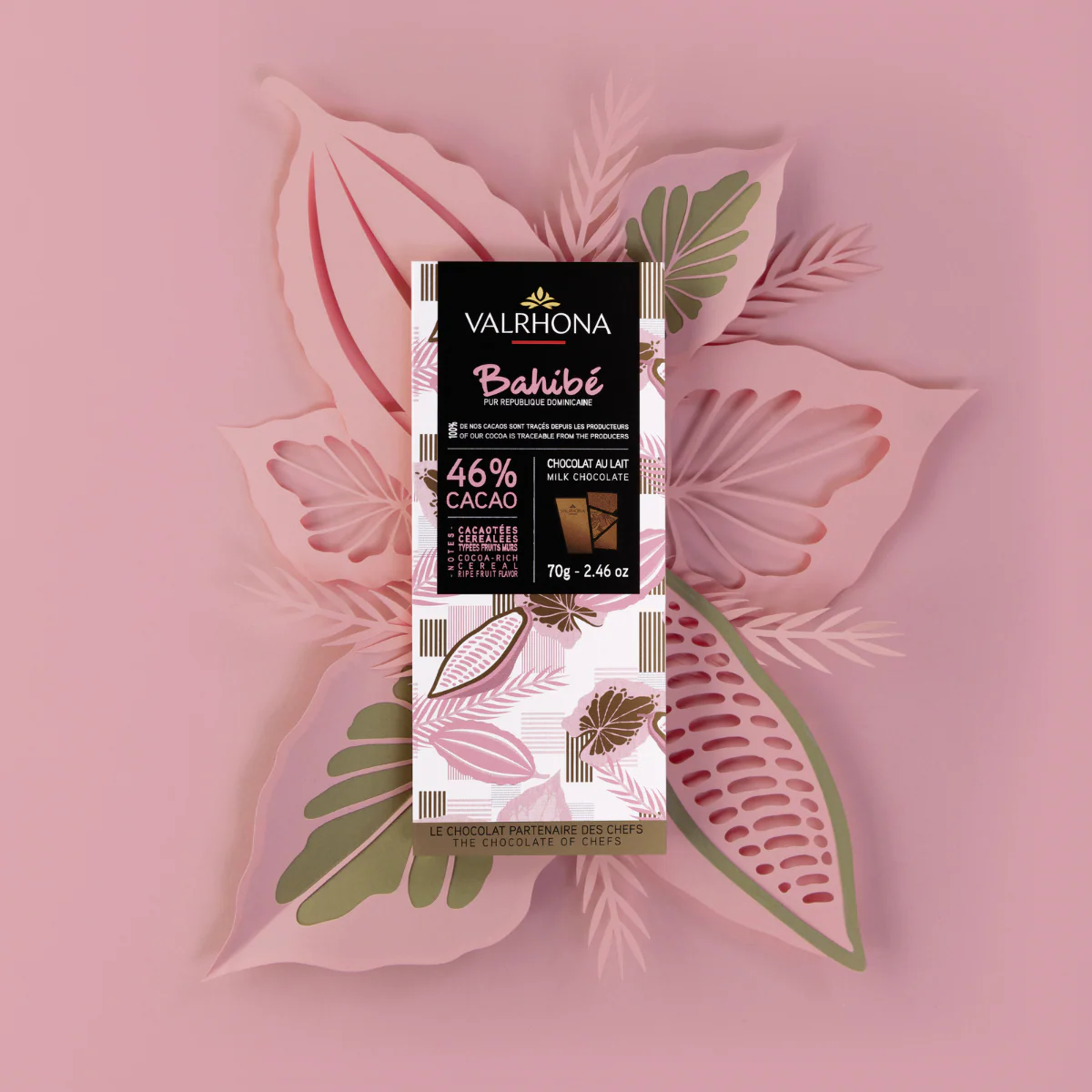 Tablette chocolat au lait Bahibé 46% - 70g - Image 3