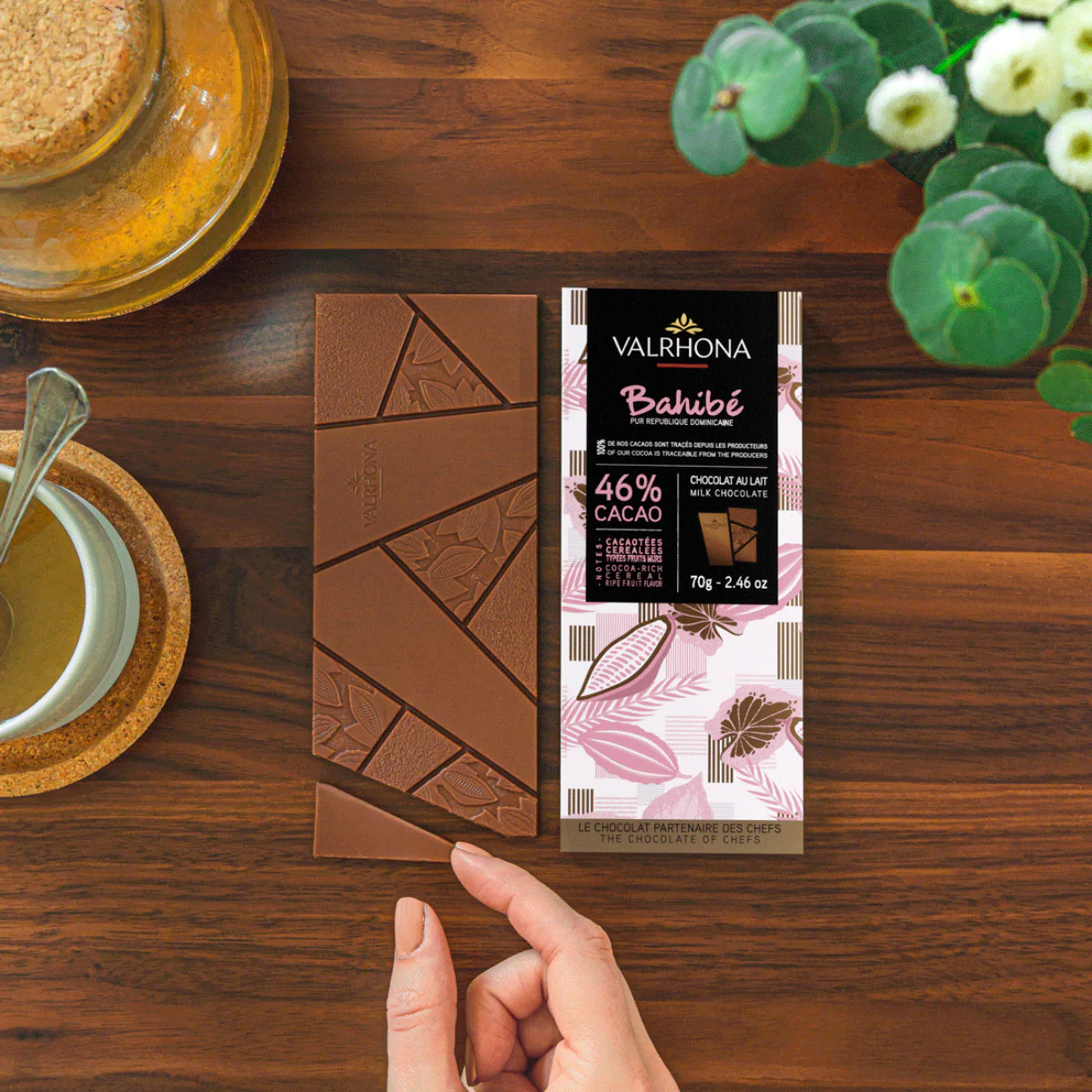 Tablette chocolat au lait Bahibé 46% - 70g - Image 4