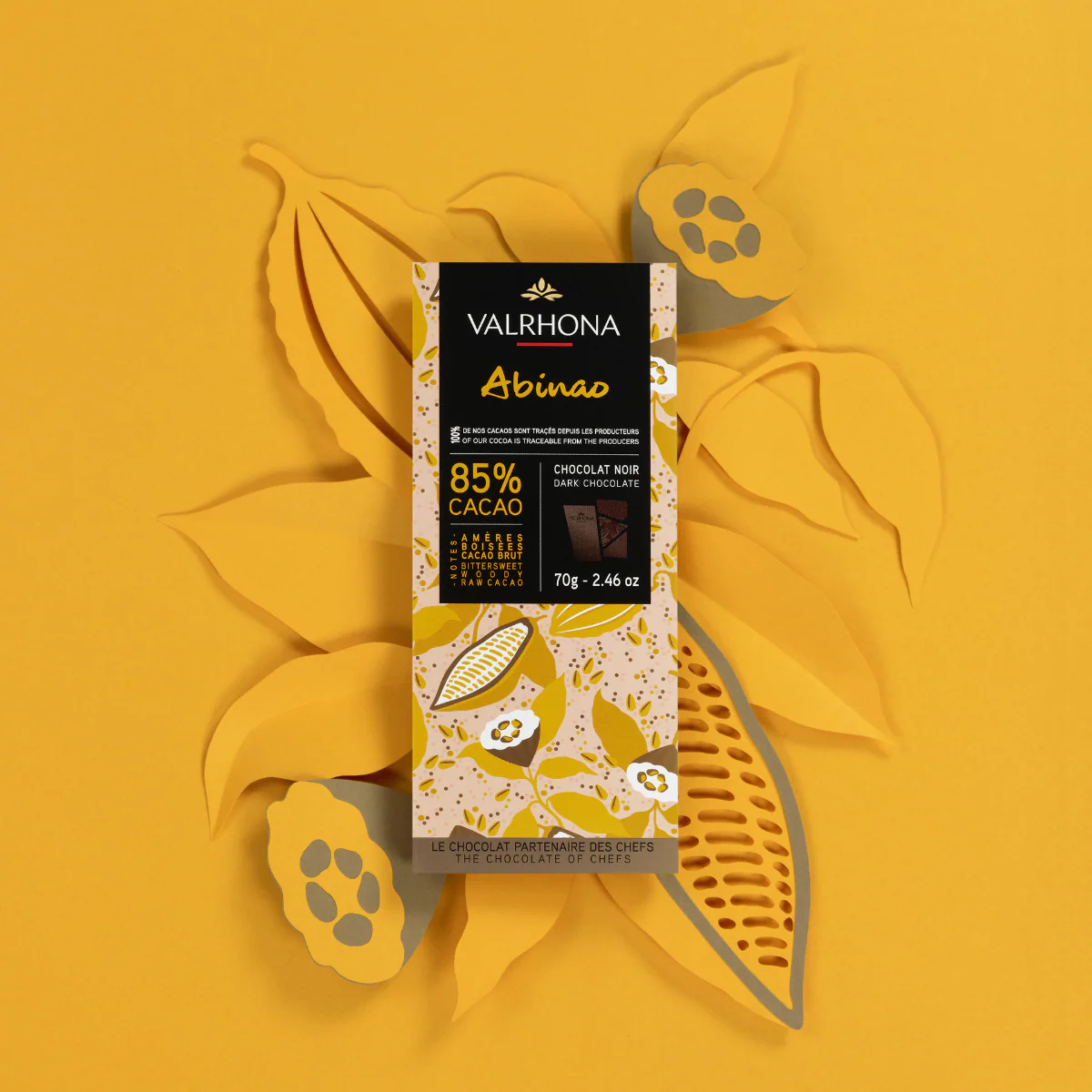Tablette chocolat noir Abinao 85% - 70g - Image 3