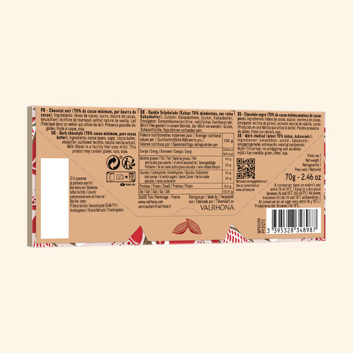 Tablette chocolat noir Guanaja 70% - 70g - Image 6