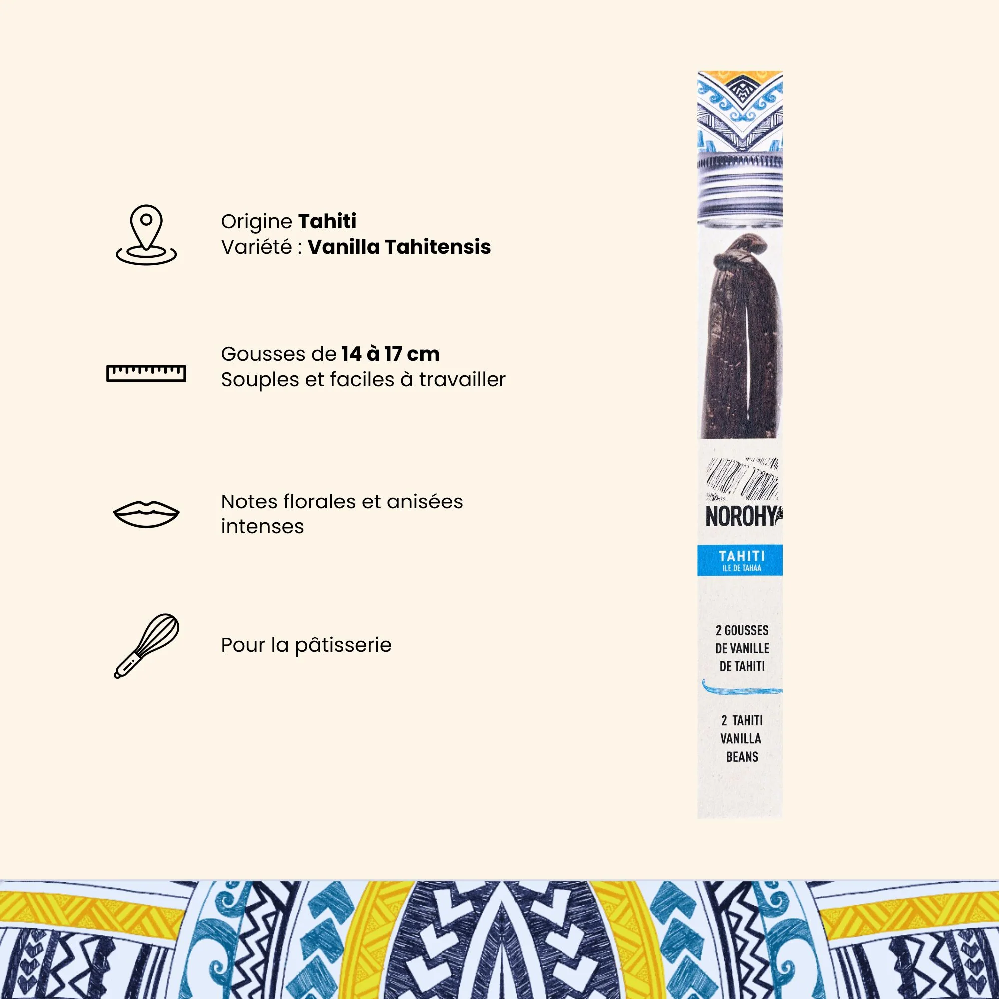 Tube de 2 gousses de vanille de Tahiti - Image 3